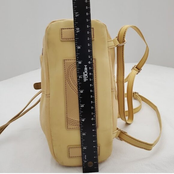 The Sak Yellow Pebble Leather Backpack Purse Cottagecore Urban Chic - Picture 11 of 12